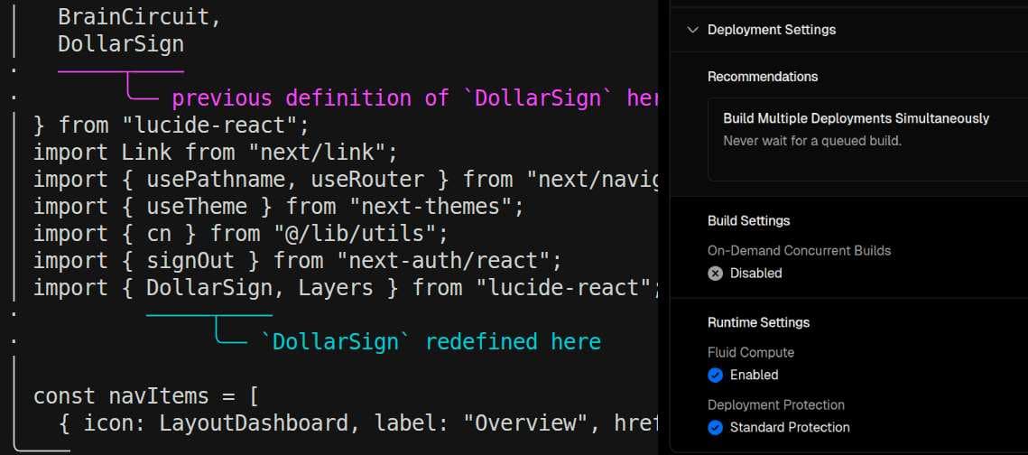 Vercel Deployment Console